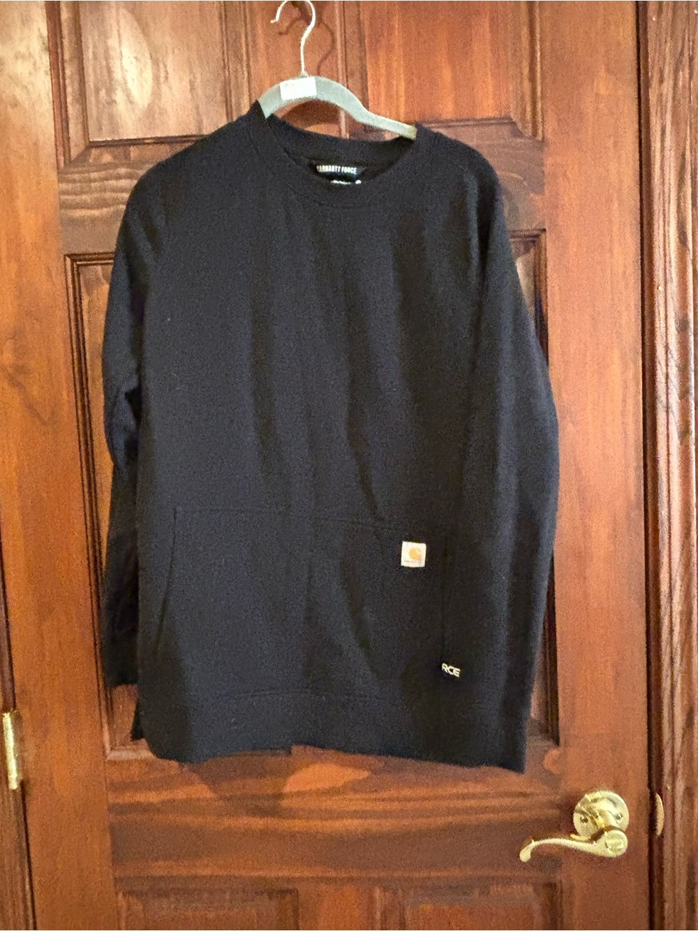 Carhartt Black Crewneck Work Sweater with Pocket
